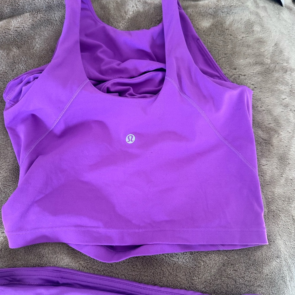 Purple Lululemon skirt high neck align top set - Picture 3 of 10